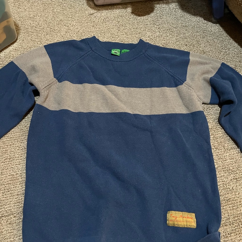 Blue and grey sweater